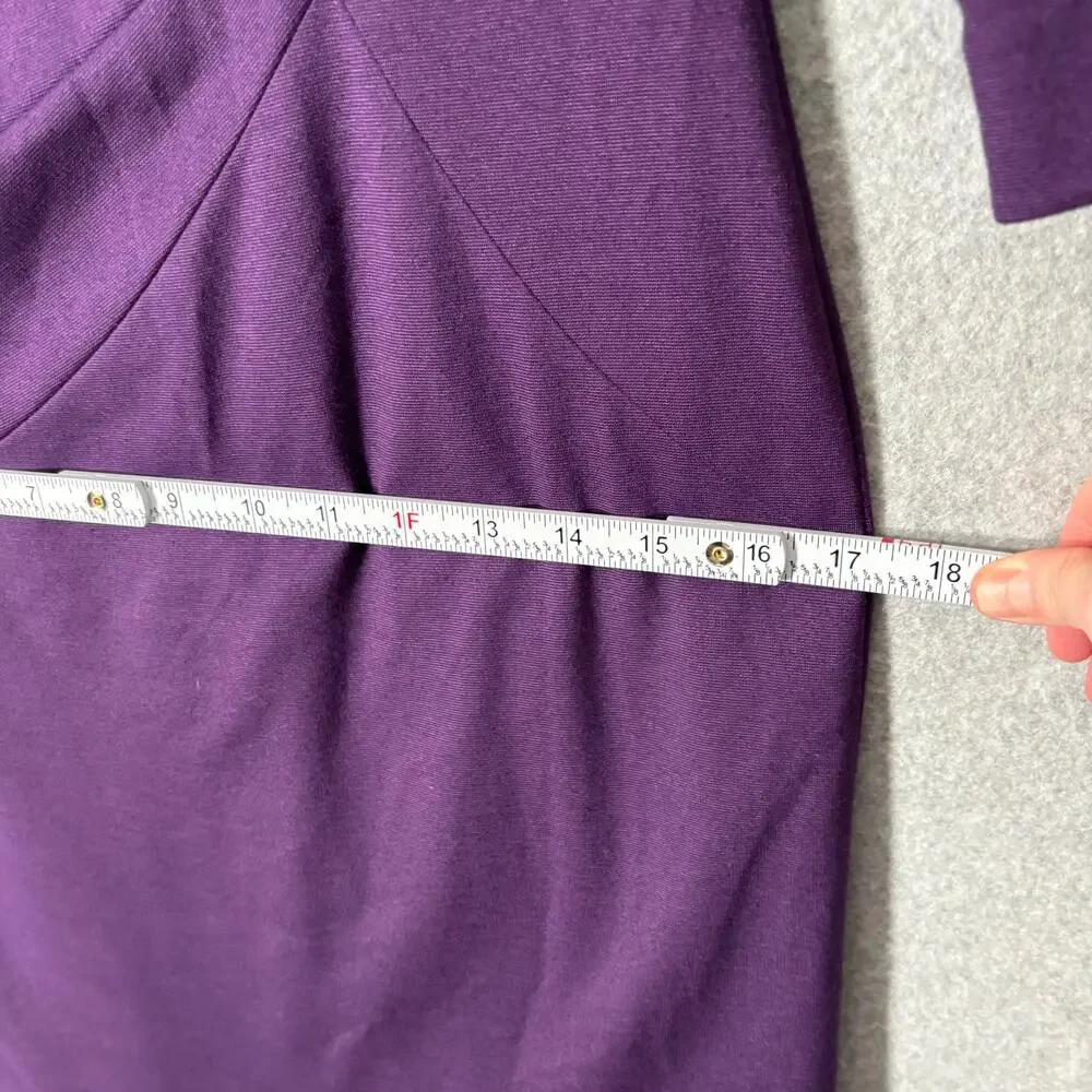 Tahari Dress 4 Petite Sheath Pencil‎ Sunburst Asymmetric Secretary Career Church - Picture 10 of 14